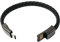 System-S USB 3.1 Armband Kabel 20cm Typ C Stecker zu 2.0 Typ A Stecker Adapter in Schwarz