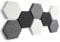 FENNEXT® Schallabsorber Wand Paneele [8 Stk.] für spürbar reduzierte Geräusche I Modernes Akustikbild aus Hexagon Akustikplatten I Unbedenkliche Akustikpaneele hergestellt in der EU I 3D Panels