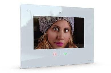 m-e modern-Electronics VDV-907 W Video-Türsprechanlage WLAN, Funk Inneneinheit Weiß