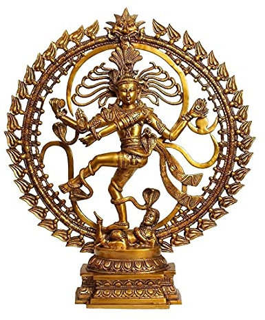 Pink Peony Brass Murti | aus Messing Höhe 6,1 m | große Statue | Messing Idol