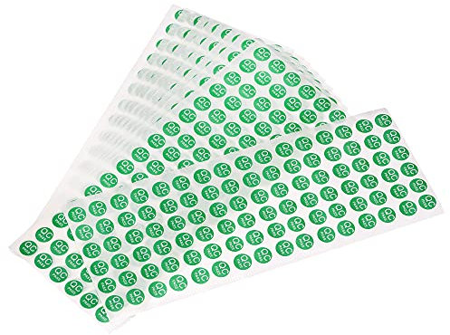 sourcing map 500Stk.Klebeetiketten 10 mm QC PASS Mark für Industrieartikel Grün