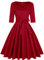 MINTLIMIT Women's 1950s Sweetheart Vintage Dresses Audrey Hepburn Style Party Dresses,3/4 Sleeve_I,Large