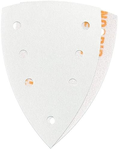 RHYNOGRIP White Line DELTA 105 x 152mm 7H P040 - Deltaschleifer Schleifpapier Dreieckschleifer - 50 Stück Paket - Schleifdreiecke mit Klett - 7 Loch - Multischleifer