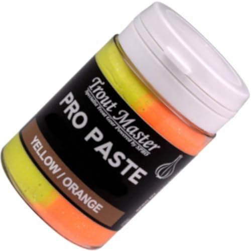 Trout Master Forellenpaste zum Forellenangeln 60g Pro Paste Teig, Farbe/Aroma:Yellow/Orange/Fish