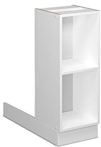 Vicco Kücheninsel Fame-Line, Kochinsel für die Küche, Weiß/Weiß, 30 cm ohne Arbeitsplatte