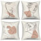 ASDCXZ Boho Kissenbezug 40x40 cm 4er Set, Abstrakt Boho Style Mädchen Gesicht Sofa Kissen Bezug Dekokissen Kissenbezüge Kissenhülle Waschbar Polyester Flachs Textil Outdoor Polster Kopfkissenbezug
