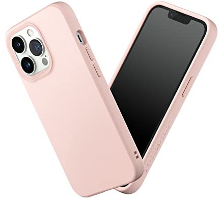 RhinoShield Coque Compatible avec [iPhone 13 Pro Max] | SolidSuit-Coque Fine avec Technologie d'absorption des Chocs et Finition Premium Mate, Contour Objectif Photo Interchangeable - Rose Poudré
