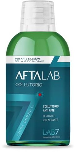 Collutorio Lenitivo AftaLab LAB7 | Anti Afte | Aloe Vera Naturale | 200 ml