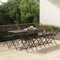 Chusui Bistrostühle 8 STK. Klappbar, Gartenstühle, Balkonstuhl, Balkon Stuhl, Garten Stühle, Terrassenstuhl, Stühle Für Draußen, Braun Poly Rattan und Stahl