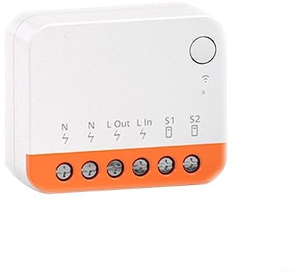1 interruptor inteligente MINIR4 WiFi de 2 vías con función de temporizador, mini interruptor R4