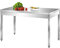 TECNA FOOD Tavolo da lavoro in acciaio INOX per cucine professionali bar hotel - profondità 70 cm - altezza 85 cm regolabile (120x70x85cm)