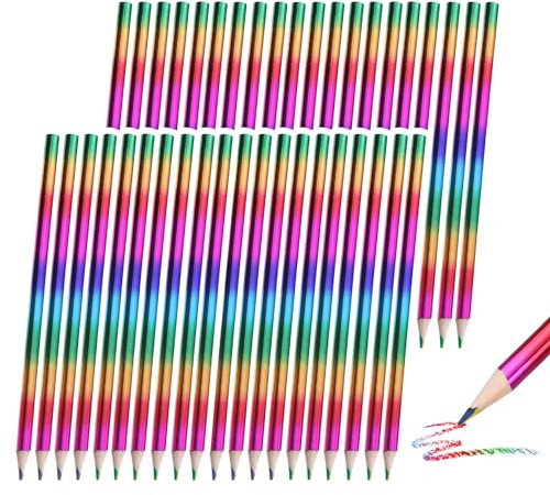 JurciCat Regenbogenstift 40 Stück stifte kinder 4 in 1 Farben Bleistifte Kinder Farbstifte für Skizzieren Zeichnen Färbung Mitgebsel kindergeburtstag Mädchen Junge