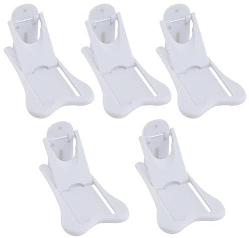 Violotoris Türstopper für Schiebetür, Sicherheitsverriegelung für Babys, selbstklebend, weiß, Schiebetür, Kinder, Verriegelung für Babytür, Fenster, Schrank, 5 Stück