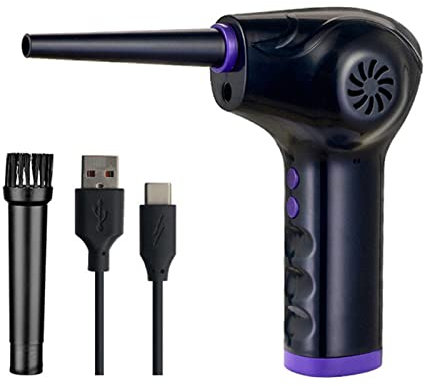 WAGNUS Plumeau d'air sans Fil Rechargeable USB pour Ordinateur, capacité de Nettoyage, Ordinateur Portable, Ordinateur Portable, Voiture, Clavier Propre, Ventilateurs de climatiseurs, Violet