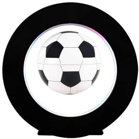 BEBEVOGUE Palla da calcio galleggiante a levitazione magnetica personalizzata con luce LED anti gravità calcio fresco regalo di compleanno per uomini ragazzi capo bambini ufficio casa scrivania gadget