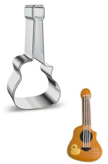 Ausstechform aus Edelstahl, Gitarre, 3,6 x 8,4 cm