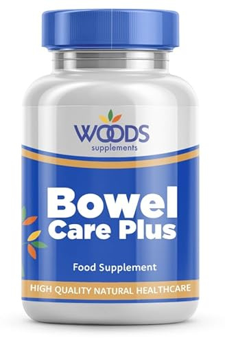 Woods Supplements - Bowel Care Plus 300mg Psyllium Husk Fibre Supplement 360x Vegan Tablets Natural Prebiotic Fibre with Bifibus Culture Probiotics, Acidophilus and Vitamins B, C & E for Gut Health