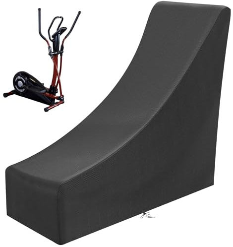 Housse d'Entraînement Elliptique Imperméables,Couverture de Machine Elliptique Coupe Vent,Housse pour Vélo Elliptique pour l'intérieur et l'extérieur,Tissu Oxford 210D (182*75*60/165cm,Noir)