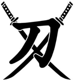 14.7CMx16CM Chinesisches Kanji KATANA Kreative Vinyl Autoscheibenaufkleber und Abziehbild Balck/sliver Motorrad Fahrrad Dreirad Kühlschrank Toilette Spielzimmer Küche Aufkleber Dekoration Aufkleber