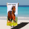 FABTOP Pferd Handtuch 70x140cm Baumwolle Strandtuch Badetuch Duschtuch Towel Horse Strandtuch Groß Mikrofaser Handtuch Pferd Mit Namen Personalisiert Badetuch (1,70 x 140 cm)