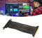 Câble Riser PCIe 4.0, Câble D'extension de Carte D'extension Flexible Haute Vitesse PCIe 4.0 X16, Support de Montage GPU Vertical Carte de Câble Graphique Double Inverse, 20 Cm