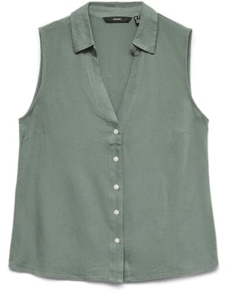 VERO MODA Damen Vmmymilo Sl V-Neck Shirt WVN Ga Hemd
