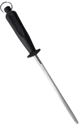 Onperpoe 7.5in Diamond Knife Sharpener Honing Steel Kitchen Knives Honing Rod Stick Professional Carbon Steel Sharpening Rod Knife Sharpeners UK Repair Blade Edge Knives Steel with Non-Slip Handle