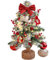 60cm Mini Albero di Natale con Luci Incorporate, Albero di Natale Innevato, Piccolo Albero Di Natale Da Tavolo Con Stand, Alberi di Natale Decorato, per Tavolo, Ufficio, Decorazione Natalizia