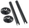 Lot de 2 cache-tuyaux de radiateur FACULX et 2 colliers de tuyau, cache-tuyaux de radiateur 15 mm x 200 mm et 16 mm (noir)
