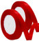 Ruban Rouge Noel 2 Rouleaux, 1.2CM X 22M Ruban Satin Rouge, Ruban Cadeau Emballage, Ruban Cadeau Noel, Ruban pour Cadeau de Noël pour Emballage Cadeau Noël Fête Mariage Valentin Gâteau Bouquet Faire