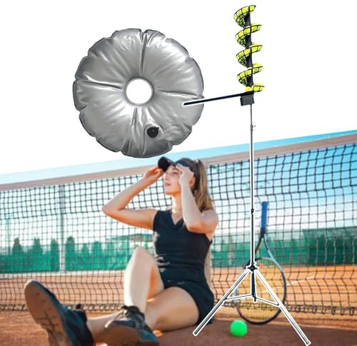 TBANVOO Elektrische Tennisball-Wurfmaschine, 2 S - 10 S Frequenz Einstellbarer Tennisball-Feeder, Leichte Tennis-Aufschlagmaschine, Klein Und Tragbar, Wiegt Nur 4 Kg