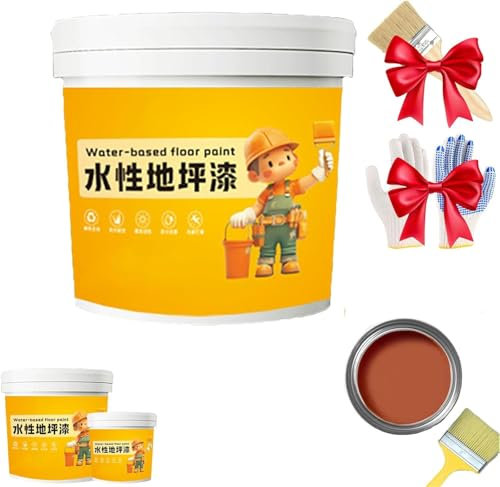 Peinture époxy imperméable à base d'eau, peinture de sol à base d'eau, peinture de sol antidérapante à base d'eau, peinture époxy à base d'eau, peinture de sol en béton antidérapante (orange)