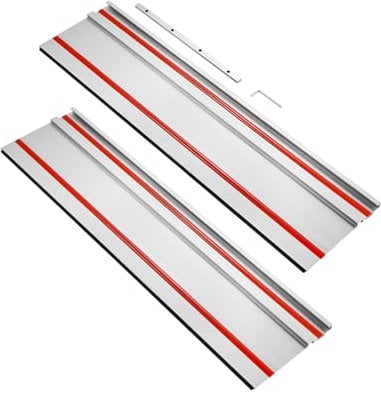 VEVOR Guida per Troncatrice a Binario, Gamma di Taglio 139,7 cm Guida per Troncatrice Circolare in Alluminio Estruso 69,85 cm e 1 Connettore, per Troncatrice a Binario Makita, Festool e WEN