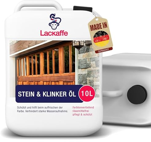 Steinöl 10L für Naturstein Granit Schiefer Marmor Zementfliesen innen und außen | Vertiefung für Arbeitsplatten in der Küche | Pflegeöl für Steinoberflächen | Bio Lebensmittelecht LK-402