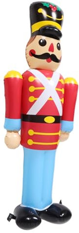 Soldat Casse-Noisette Gonflable de Noël Décoration Festive en PVC pour fêtes de et Affichage extérieur pour Les fêtes de Noël et la décoration de Jardin