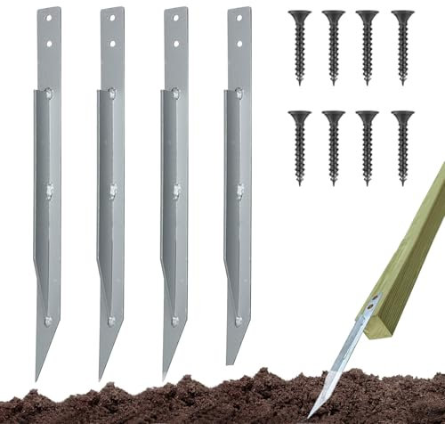 Sichere Anker Für Gartenschwung | Erdanker Für Schaukeln | Set Von 4 Heavy Duty Metall Garten Sicherheit Anker - Für Rosenbogen Spielhaus Spielturm Sichere Verankerung Für Gartenschaukel Verzinkt