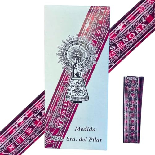 GENPURI Cinta Virgen del Pilar Cachirulo Bendecida – Edición Limitada – Medida Original de la Virgen (36,5 cm) – Pulsera Original – Símbolo de protección – Accesorio coche y moto – Unisex
