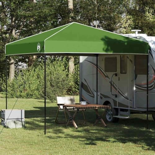 HETFTJN Pop-up Gartenpavillon 250 x 250 cm Grün Robuster Stoff Faltpavillon mit UV-Schutz Modernes Design für Partys Camping und Garten