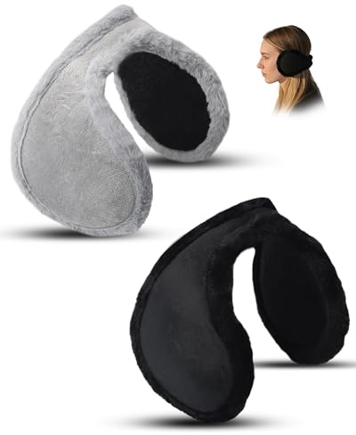 OulQinyhome Cache Oreille Homme et Femme – Cache-Oreille D’Hiver Pliable pour le rangement – Protege Oreilles pour Ski, Cyclisme, Course à Pied, Alpinisme
