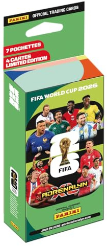 Panini FIFA Weltmeisterschaft 2026 Trading Cards Spiel Blister 7 Packungen + 4 Karten Limitierte Auflage