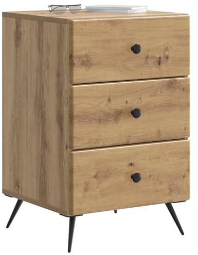vidaXL Nachttisch Artisan-Eiche 43 x 41 x 66,5 cm Holzwerkstoff, Wohzimmer, rechteckiger, Vintage Nachttisch, viel Stauraum, kompakter Organizer, Möbel für drinnen