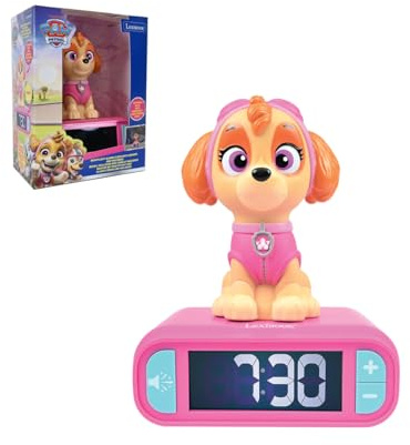 Lexibook, Paw Patrol, Nachtlicht-Wecker, RL800PAGLXB | Klänge und Melodien, LCD-Display mit Hintergrundbeleuchtung, Leuchtend, Schlummerfunktion