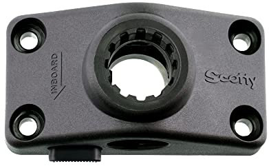 Scotty #241L-BK Verriegelbare Seitendeck-Montagehalterung, Schwarz, Größe S