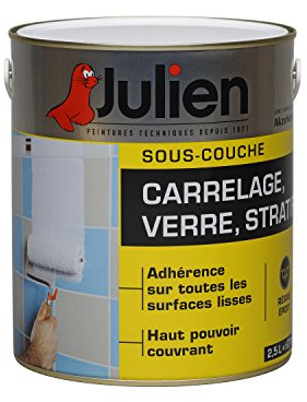 Sous-couche JULIEN pour verre, stratifié, carrelage mural - Blanc légèrement satiné 2,5L