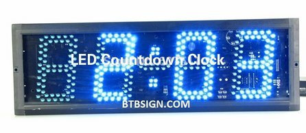 12,7 ? cm Outdoor LED compte à rebours Horloge LED Horloge murale avec Count Up/Down minuterie multifonction Minuteur/horloge F ? R de Course Racing Sport (Bleu)