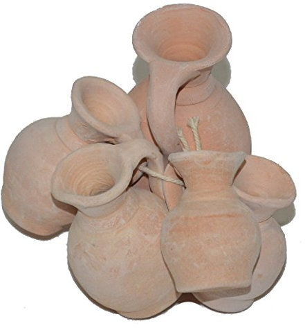 Set di 5 mini anfore in terracotta, per fiori, acquario, decorazioni, hobbistica