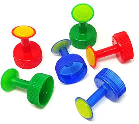 HONBAY 12PCS Plastic Bottle Cap Sprinklers Nozzles Bonsai Watering Spout Nozzle for Indoor Nursery Garden Plants (GB 28mm Caliber)