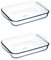 Pyrex O'Cuisine Kitchen Glass - Casseruola rettangolare in vetro, adatta al forno, 35 x 22 cm, 2,6 litri, confezione da 2