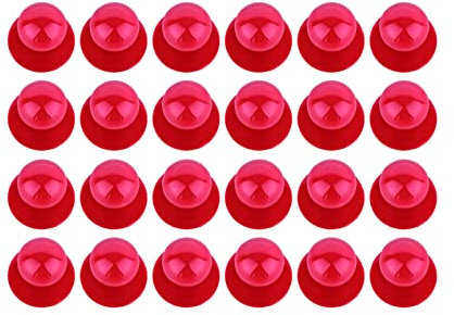 DESERMO 24er Set Kugelknöpfe für Kochjacken | Hochwertige Kochjackenknöpfe für alle Kugelknopf-Kochjacken | Profi Kochknöpfe mit großer Farbauswahl (rot)
