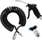 eROOSI LKW Ausblaspistole Druckluftpistole, Druckluft Set, LKW Air Duster Blaspistole, Spiralschlauch Ausblaspistole LKW mit 5 Meter Spiralschlauch (5 * 8 mm) und T Stück Schnellkupplung (2 x 6mm)